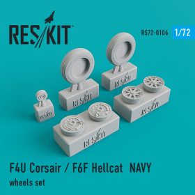 ResKit 1/72 F4U Corsair / F6F Hellcat NAVY wheels set RS72-0106