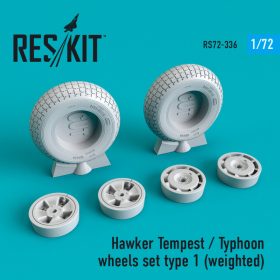 ResKit 1/72 Hawker Tempest/Typhoon wheels set type 1 (weighted) RS72-0336