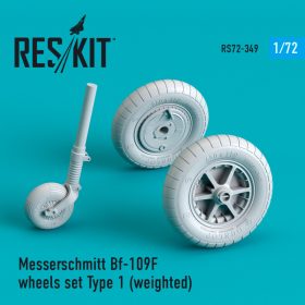 ResKit 1/72 Messerschmitt Bf-109F wheels set Type 1 (weighted) RS72-0349