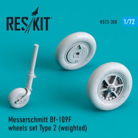 ResKit 1/72 Messerschmitt Bf-109F wheels set Type 2 (weighted) RS72-0350