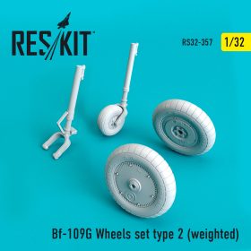 ResKit 1/32 Bf-109G wheels set type 2 (weighted)  RS32-0357