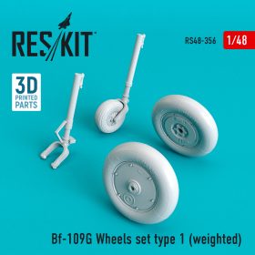 ResKit 1/48 Bf-109G wheels set type 1 (weighted) (1/48) RS48-0356