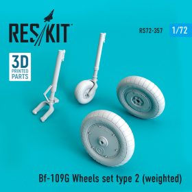 ResKit 1/72 Bf-109G wheels set type 2 (weighted) (1/72) RS72-0357