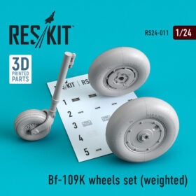 ResKit 1/24 Bf-109K wheels set (weighted) RS24-0011