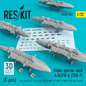 ResKit 1/32 Triple Ejector Rack A/A37B-6 (TER-7) (5 pcs) RS32-0340