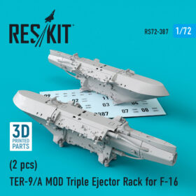 ResKit TER-9/A MOD Triple Ejector Rack for F-16 (2 pcs) (3D Printing) (1/72) RS72-0387