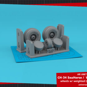 Armory 1/72 CH-34 SeaHorse (Navy version) / Westland Wessex wheels w/ weighted tyres AR AW72367