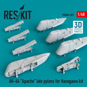 ResKit 1/48 AH-64 "Apache" late pylons for Hasegawa kit (3D Printing) RSU48-0281