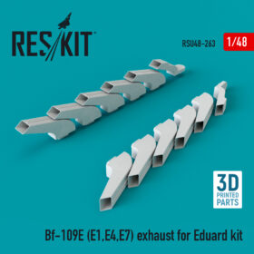 ResKit 1/48 Bf-109E (E1,E4,E7) exhaust for Eduard kit (3D Printing) RSU48-0263