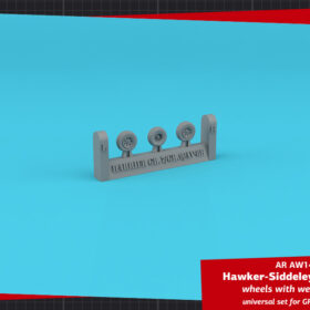 Armory 1/144 H.S. Harrier GR.7/GR.9/AV-8B wheels w/ weighted tyres AR AW14408