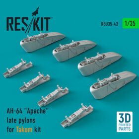 ResKit 1/35 AH-64 "Apache" late pylons for Takom kit (3D Printing)  RSU35-0043