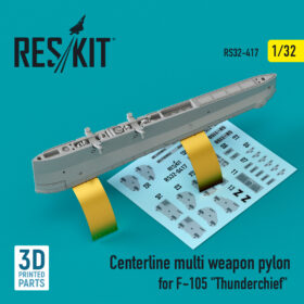 ResKit 1/32 Centerline multi weapon pylon for F-105 "Thunderchief" (3D Printing)  RS32-0417
