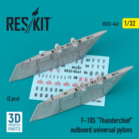 ResKit 1/32 F-105 "Thunderchief" outboard universal pylons (2 pcs) (3D Printing)  RS32-0443