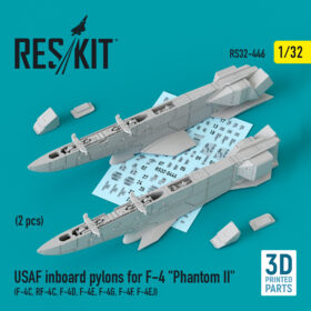 ResKit 1/32 USAF Inboard pylons for F-4 "Phantom II" (2 pcs) (F-4С, RF-4С, F-4D, F-4Е, F-4G, F-4F, F-4EJ) (3D printing)  RS32-0446