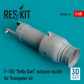 ResKit 1/48 F-106 "Delta Dart" exhaust nozzle for Trumpeter kit (3D Printing)  RSU48-0196