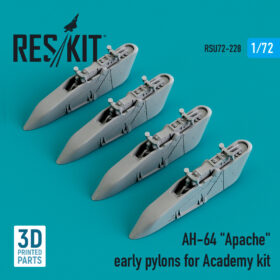 ResKit 1/72 AH-64 "Apache" early pylons for Academy kit (3D Printing)  RSU72-0228