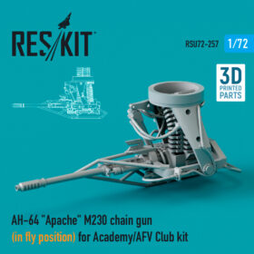 ResKit 1/72 AH-64 "Apache" M230 chain gun (in fly position) for Academy / AFV Club kit (3D printing)  RSU72-0257