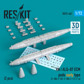 ResKit 1/72 AN / ALQ-87 ECM pods early type (2 pcs) (F-100, F-101, F-105, F-111, F-4) (3D printing)  RS72-0441