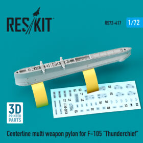 ResKit 1/72 Centerline multi weapon pylon for F-105 "Thunderchief" (3D Printing)  RS72-0417