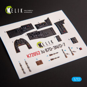 Kelik 1/72 Junkers Ju87D-3N/D-7 - interior 3D decals for Fujimi/Hobby 2000 kit  K72052