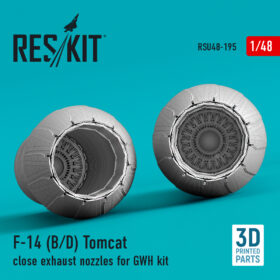 ResKit 1/48 F-14 (B,D) "Tomcat" close exhaust nozzles for GWH kit (3D Printing)  RSU48-0195