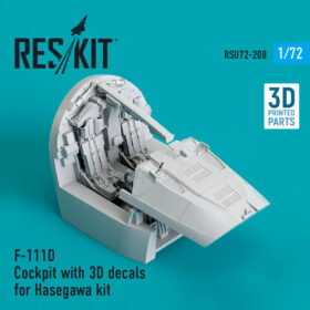 ResKit 1/72 F-111D Cockpit with 3D decals for Hasegawa kit (3D Printed)  RSU72-0208