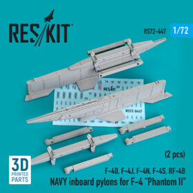 ResKit 1/72 NAVY inboard pylons for F-4 "Phantom II" (2 pcs) (3D Printed)  RS72-0447