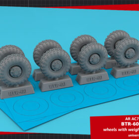 Armory 1/72 BTR-60 APC wheels w/ weighted tyres K-58 AR AC7344