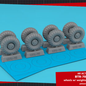 Armory 1/72 BTR-70 APC wheels w/ weighted tyres Ki-80N  AR AC7346
