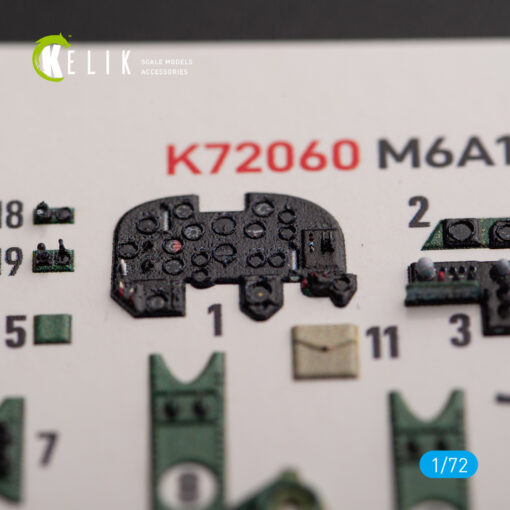 Kelik M6A1 Seiran/Nanzan  interior  3D decals for Tamiya  kit (1/72) - Image 3