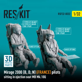 ResKit 1/32 Mirage 2000 (B, D, N) (FRANCE) pilots sitting in ejection seat MB Mk.10Q (2 pcs) (3D Printed) RSF32-0032