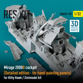 ResKit Mirage 2000B cockpit (Detailed edition) for Kitty Hawk / Zimi Model kit (3D Printed) (1/32) RSU32-0139