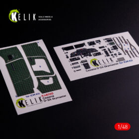 Kelik 1/48 O-2A Skymaster interior 3D decals "green decoration type" for ICM kit (1/48) K48081