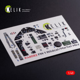 Kelik 1/48 FM-1 Wildcat/Martlet Mk.V interior 3D decals for Tamiya kit (1/48) K48082