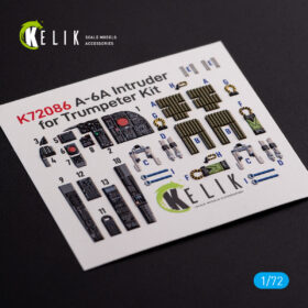 Kelik 1/72 A-6A Intruder interior 3D decals for Trumpeter kit K72086