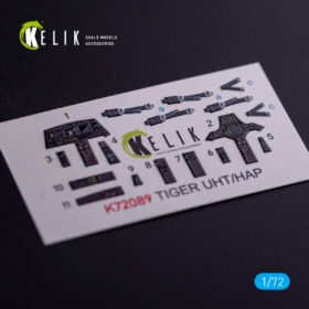 Kelik 1/72 Eurocopter Tiger UHT/HAP interior 3D decals for Revell kit K72089
