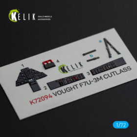 Kelik 1/72 Vought F7U-3M Cutlass - interior 3D decals for Fujimi kit K72094