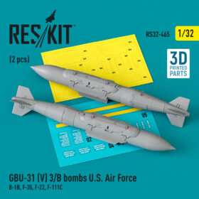 ResKit GBU-31 (V) 3/B bombs U.S. Air Force (2 pcs) (B-1B, F-35, F-22, F-111C) (3D Printed) (1/32) RS32-0465