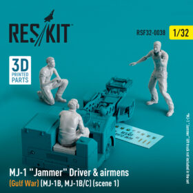 Reskit MJ-1 "Jammer" Driver & airmen (Gulf War) (MJ-1B, MJ-1B/C) (scene 1) (3 pcs) (3D Printed) (1/32) RSF32-0038