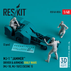 ResKit MJ-1 "Jammer" Driver & airmen (Gulf War) (MJ-1B, MJ-1B/C) (scene 1) (3 pcs) (3D Printed) (1/48) RSF48-0034