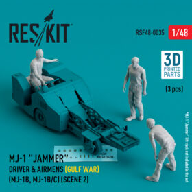 ResKit MJ-1 "Jammer" Driver & airmen (Gulf War) (MJ-1B, MJ-1B/C) (scene 2) (3 pcs) (3D Printed) (1/48) RSF48-0035