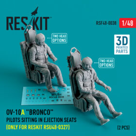ResKit OV-10A "Bronco" pilots sitting in ejection seats (only for RESKIT RSU48-0327) (2 pcs) (3D Printed) (1/48) RSF48-0038
