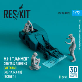 ResKit MJ-1 "Jammer" Driver & airmen (Vietnam) (MJ-1A,MJ-1B) (scene 1) (3 pcs) (3D Printed) (1/72) RSF72-0025