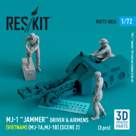 ResKit MJ-1 "Jammer" Driver & airmen (Vietnam) (MJ-1A,MJ-1B) (scene 2) (3 pcs) (3D Printed) (1/72) RSF72-0026