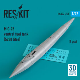 ResKit MiG-25 ventral fuel tank (5280 litre) (1 pcs) (3D Printed) (1/72) RSU72-0253