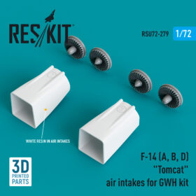 ResKit F-14(A, B, D) "Tomcat" air intakes for GWH kit (3D Printed) (1/72) RSU72-0279
