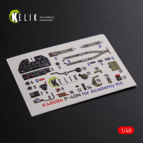 Kelik 1/48 P-40N interior 3D decals for Academy kit (1/48) K48086