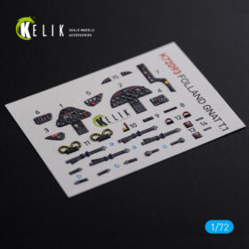 Kelik Folland Gnat T.1 interior 3D decals for Airfix kit (1/72) K72093