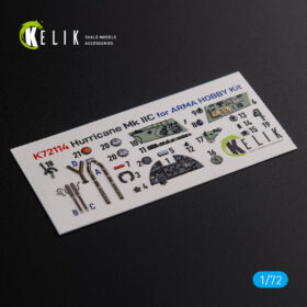 Kelik Hurricane Mk IIC interior 3D decals for Arma Hobby kit (1/72) K72114