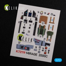 Kelik Mirage 2000C interior 3D decals forModelSvit kit (1/72) K72119